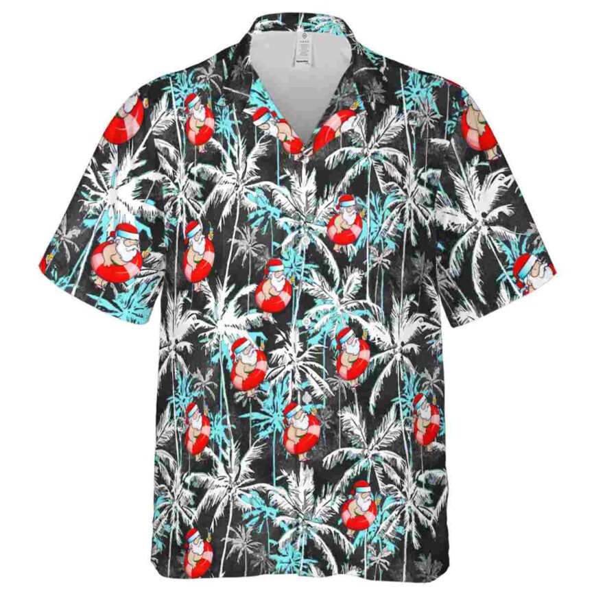 Santa Palm Themed Hawaiian Shirt Fashion forward