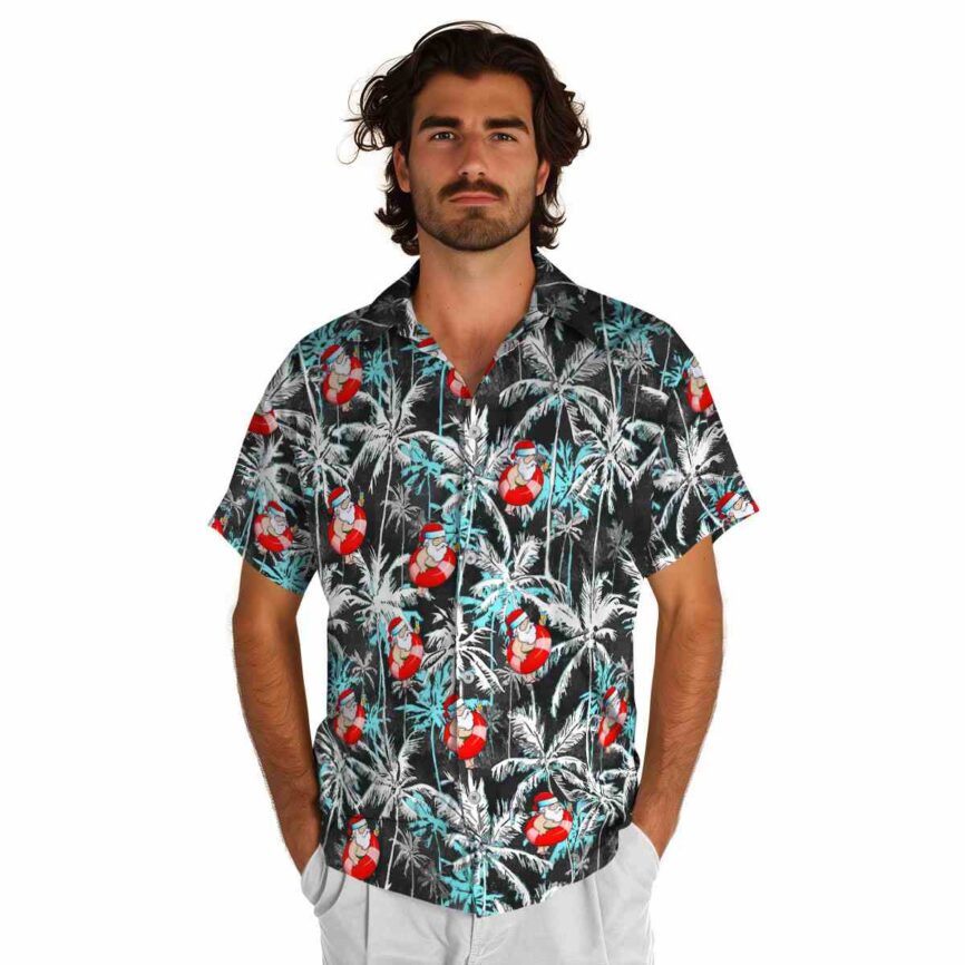 Santa Palm Themed Hawaiian Shirt New Arrival