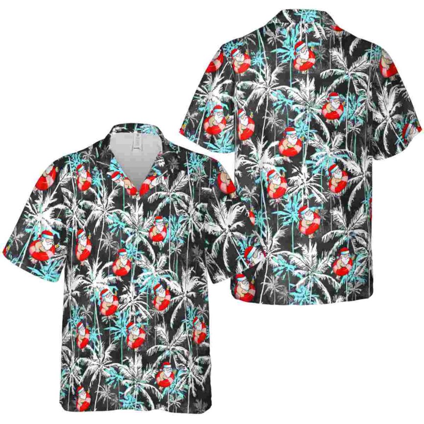 Santa Palm Themed Hawaiian Shirt Premium grade