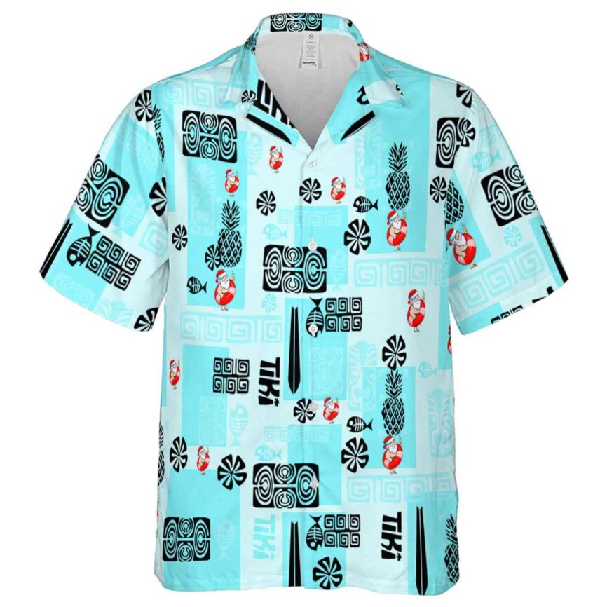 Santa Tiki Motifs Hawaiian Shirt Fashion forward