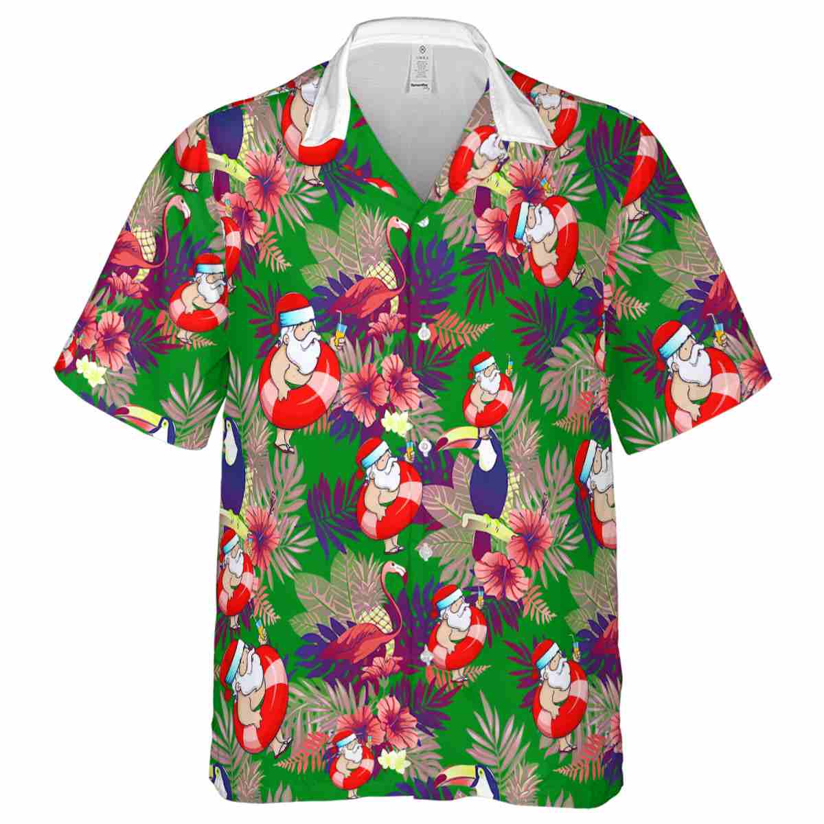 Santa Tropical Bird Hawaiian Shirt Fashion forward Santa Tropical Bird Hawaiian Shirt Fashion forward