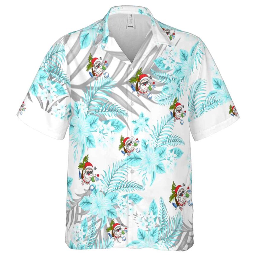 Santa Tropical Blossom Hawaiian Shirt Fashion forward
