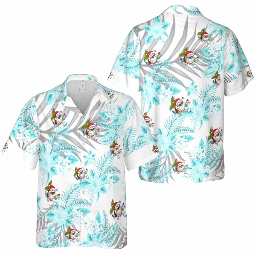 Santa Tropical Blossom Hawaiian Shirt Premium grade