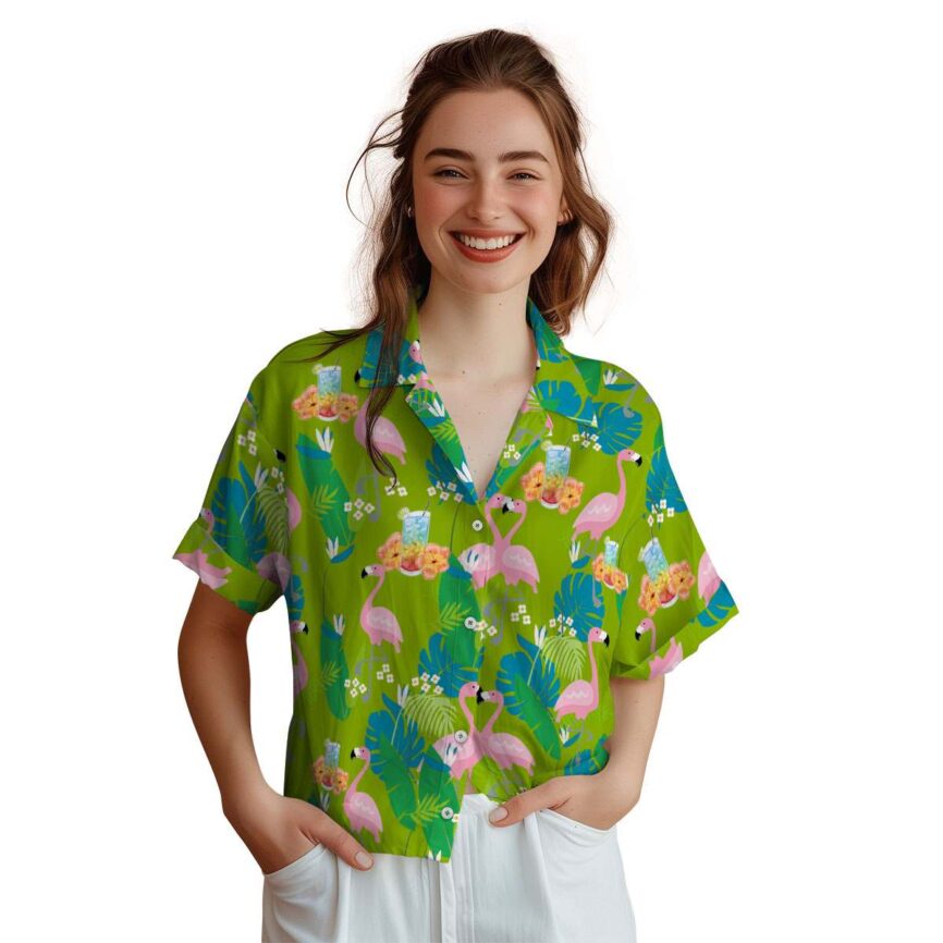 Scotch And Soda Flamingo Leaf Hawaiian Shirt Top rated