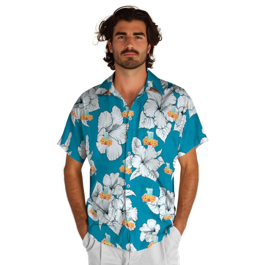 Scotch And Soda Hibiscus Flower Hawaiian Shirt New Arrival