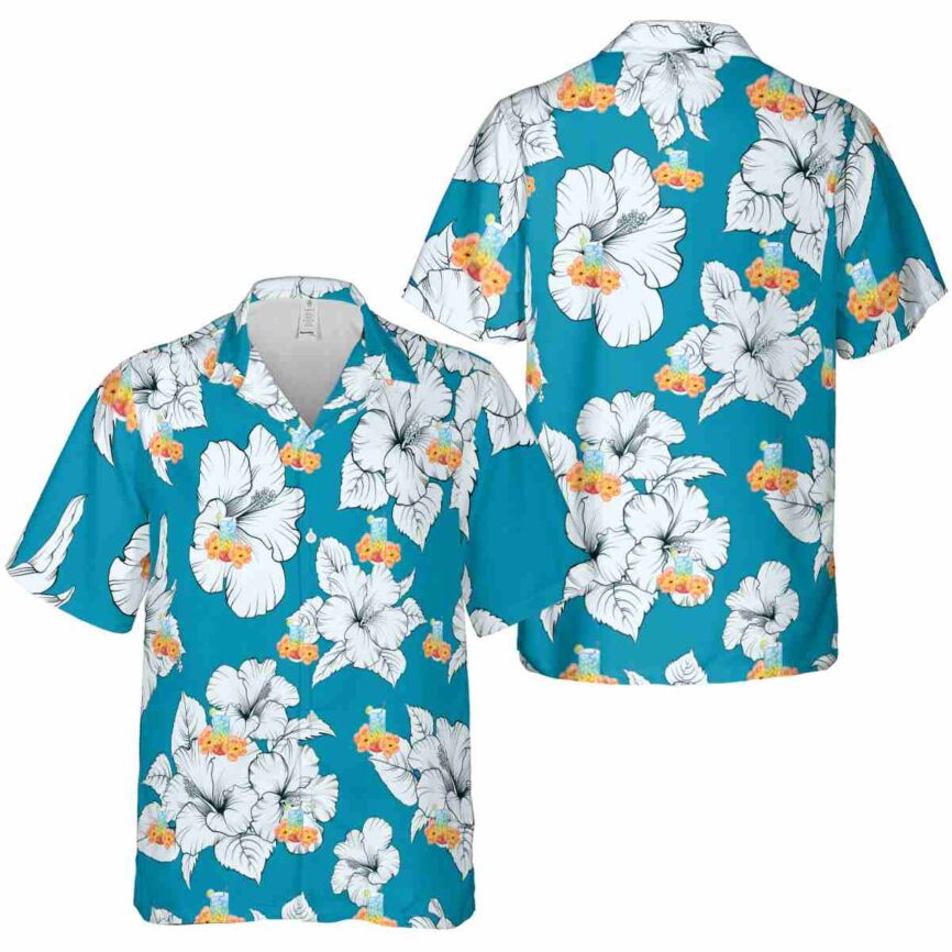 Scotch And Soda Hibiscus Flower Hawaiian Shirt Premium grade