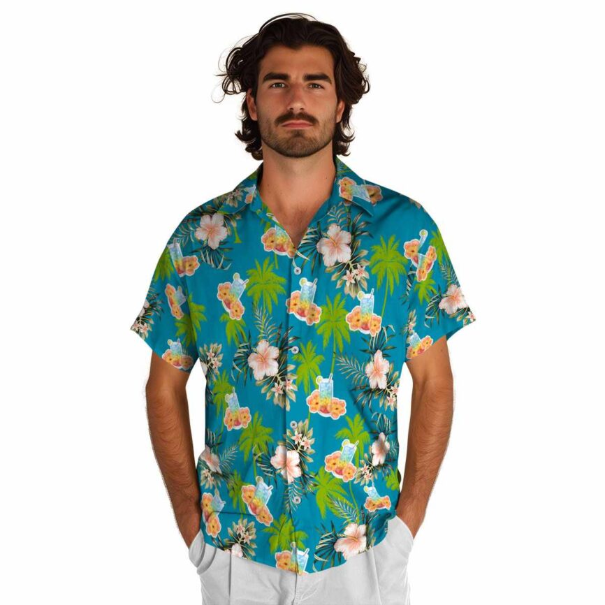 Scotch And Soda Hibiscus Palm Hawaiian Shirt New Arrival