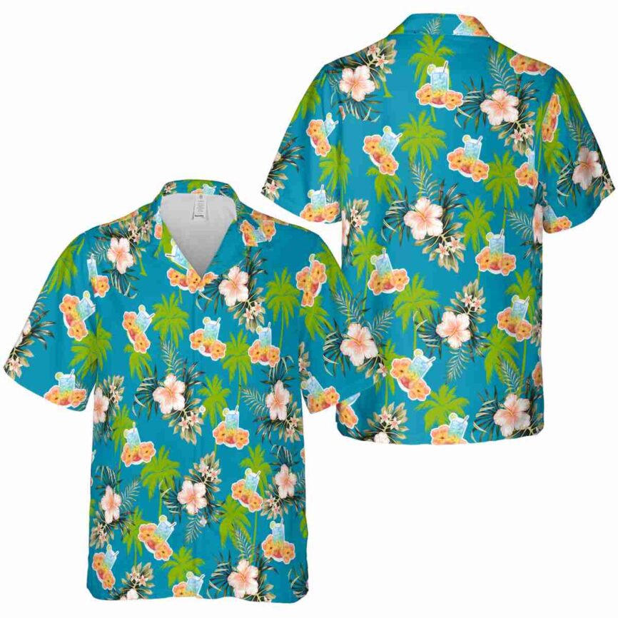 Scotch And Soda Hibiscus Palm Hawaiian Shirt Premium grade