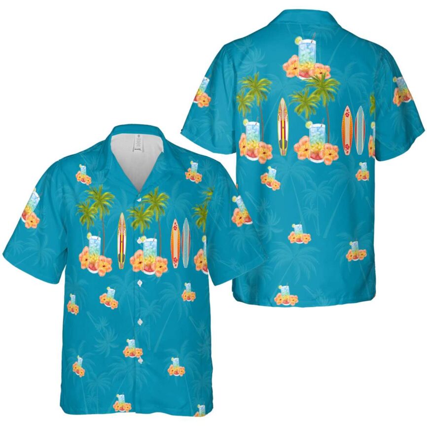 Scotch And Soda Island Theme Hawaiian Shirt Premium grade