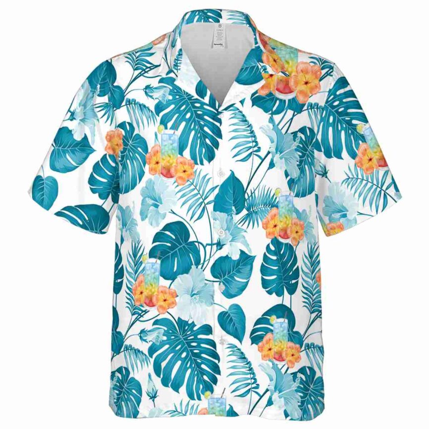 Scotch And Soda Leaf Pattern Hawaiian Shirt Fashion forward
