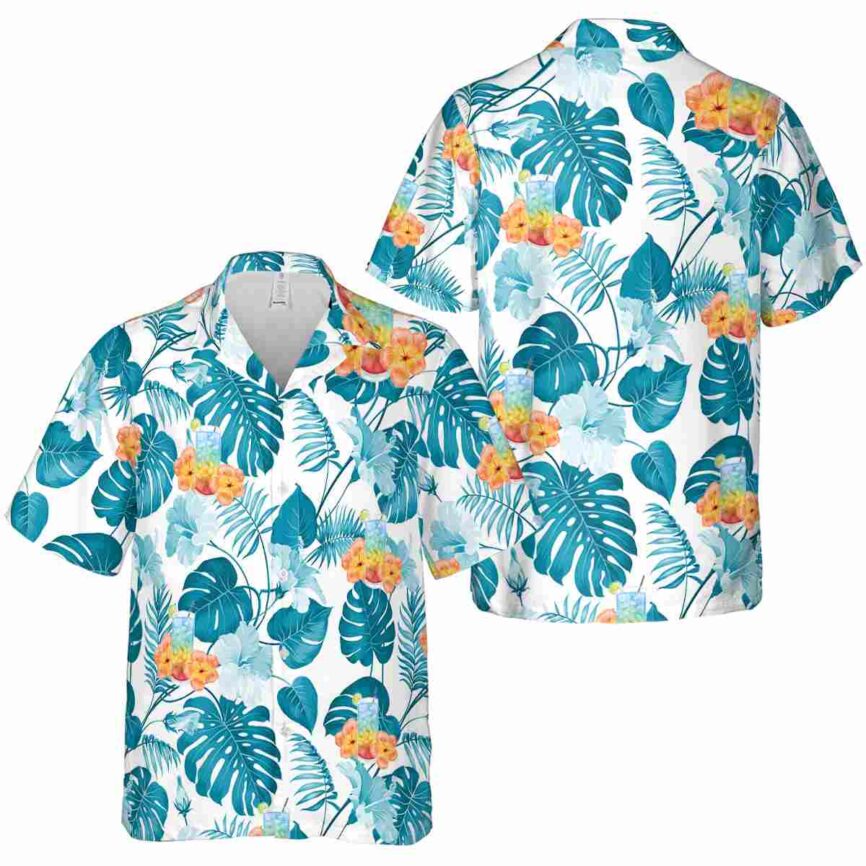 Scotch And Soda Leaf Pattern Hawaiian Shirt Premium grade