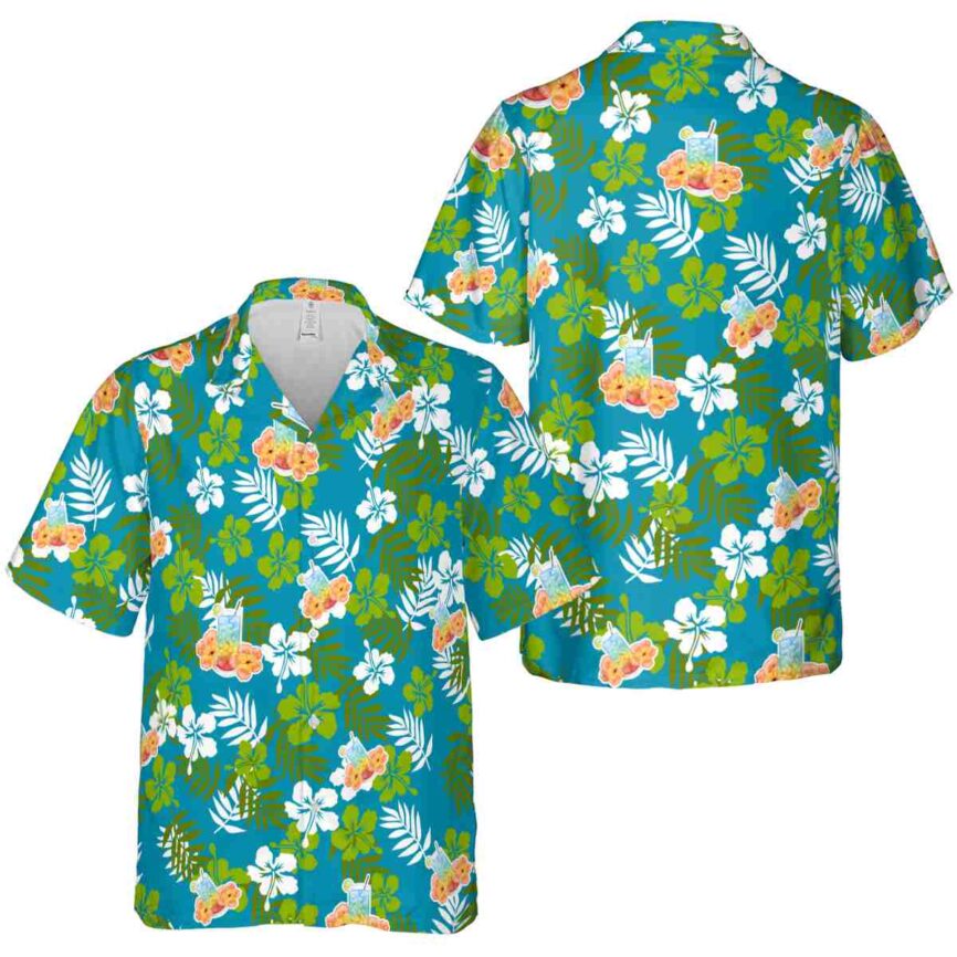 Scotch And Soda Leafy Hibiscus Hawaiian Shirt Premium grade