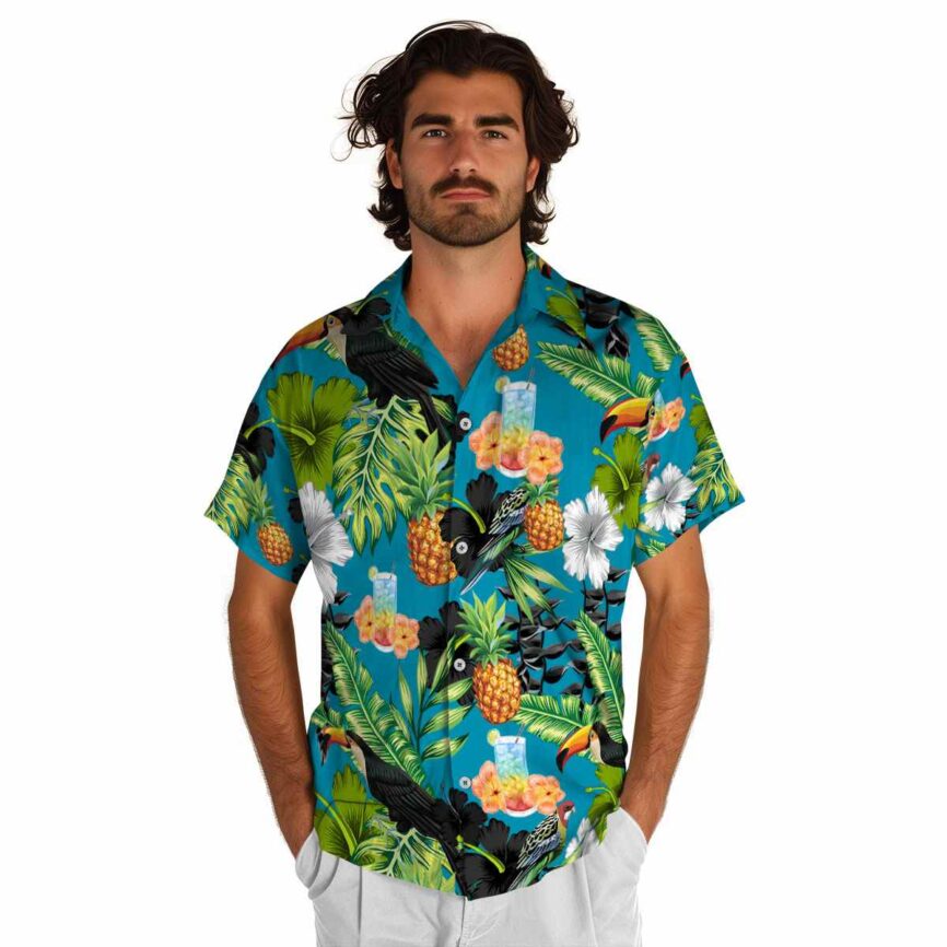 Scotch And Soda Leafy Toucan Hawaiian Shirt New Arrival