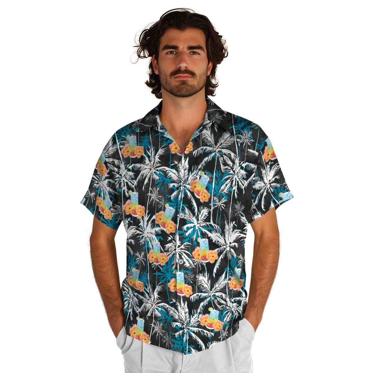 Scotch And Soda Palm Themed Hawaiian Shirt New Arrival Scotch And Soda Palm Themed Hawaiian Shirt New Arrival