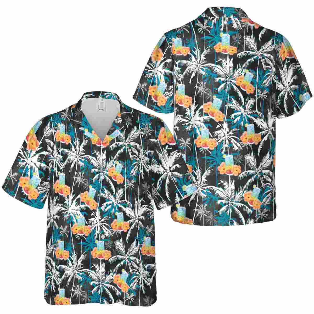 Scotch And Soda Palm Themed Hawaiian Shirt Premium grade Scotch And Soda Palm Themed Hawaiian Shirt Premium grade