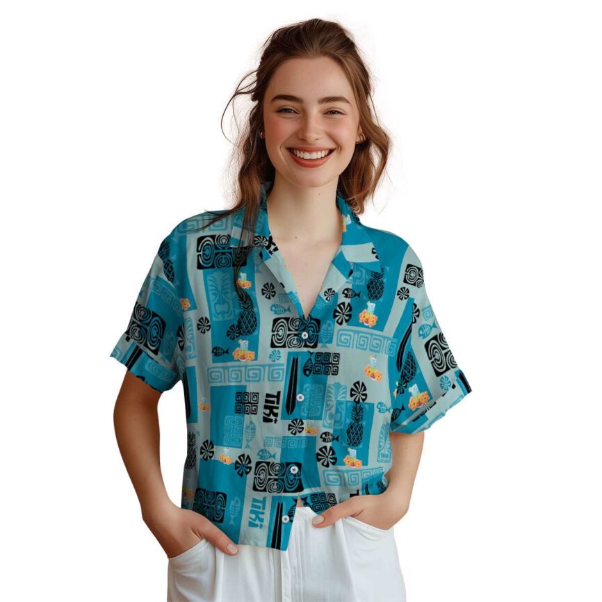 Scotch And Soda Tiki Motifs Hawaiian Shirt Top rated