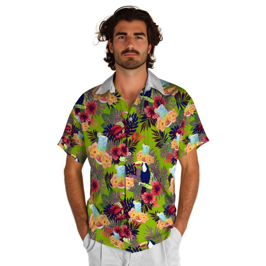 Scotch And Soda Tropical Bird Hawaiian Shirt New Arrival