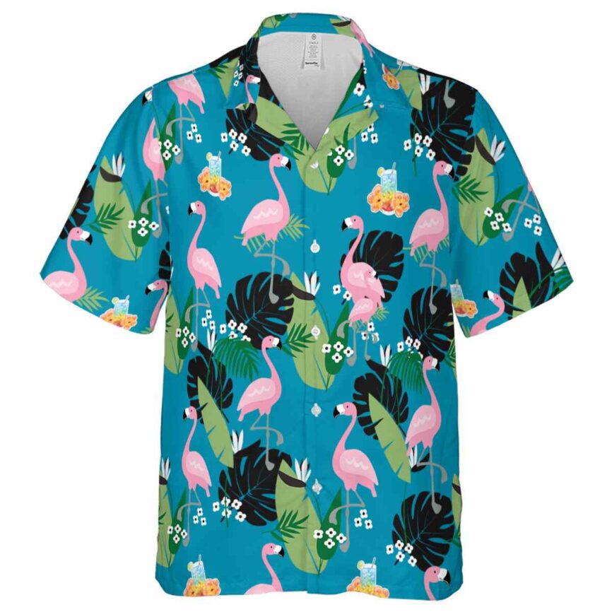Scotch And Soda Tropical Flamingo Hawaiian Shirt Fashion forward