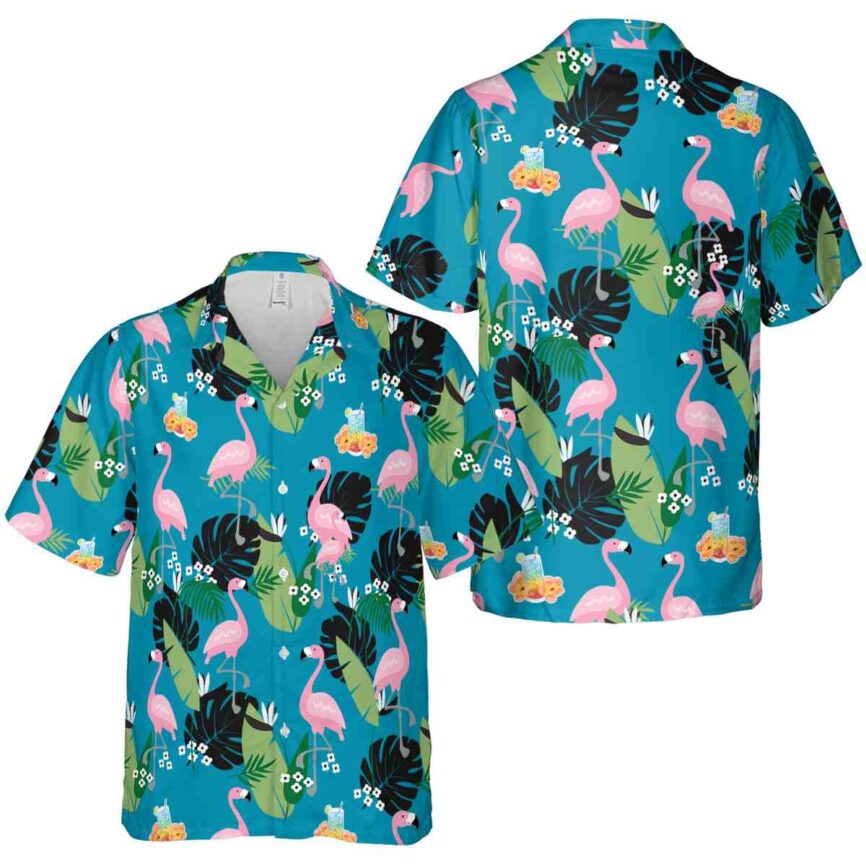 Scotch And Soda Tropical Flamingo Hawaiian Shirt Premium grade