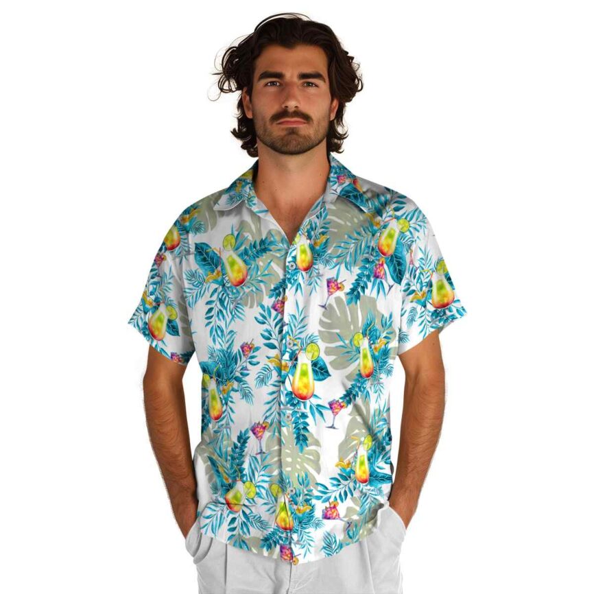 Scotch And Soda Tropical Fronds Hawaiian Shirt New Arrival