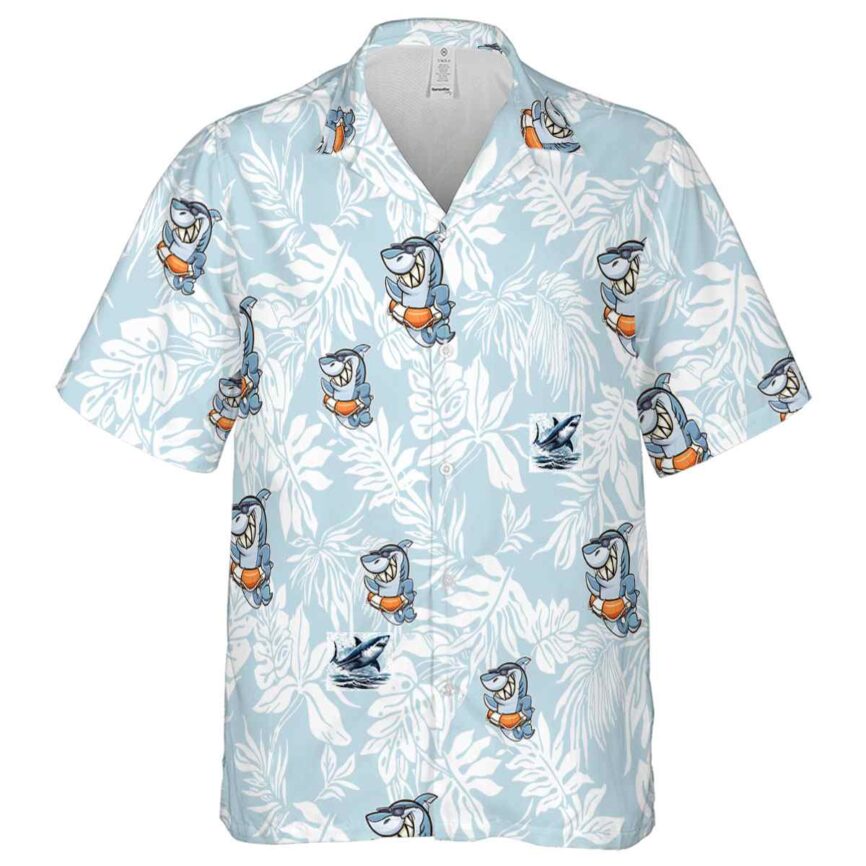 Shark Bold Foliage Hawaiian Shirt Fashion forward