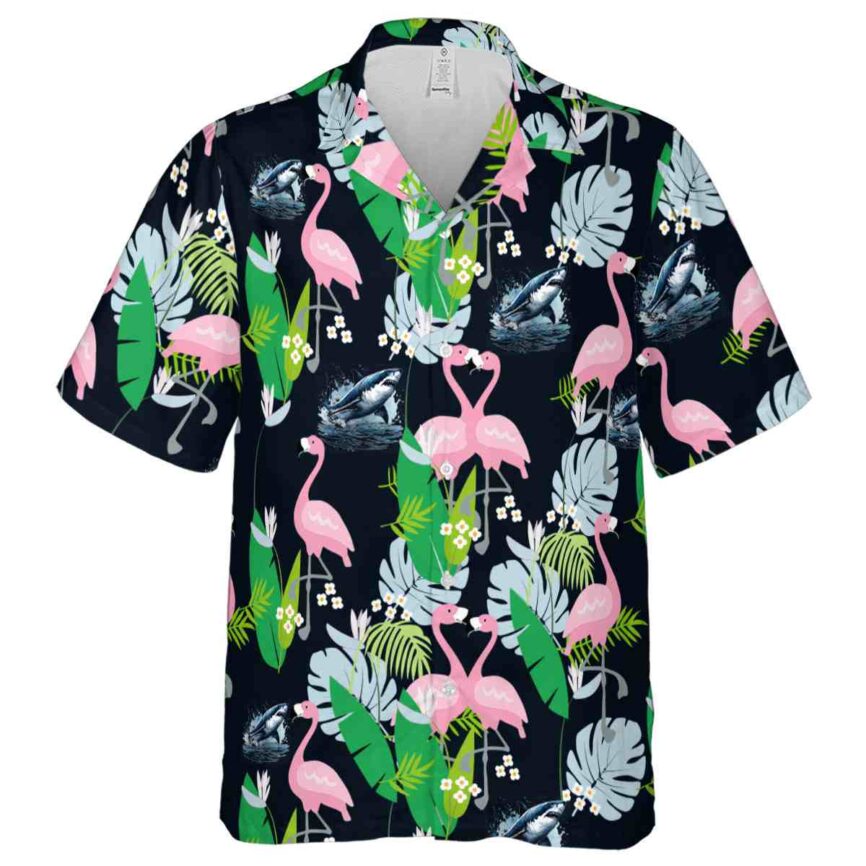Shark Flamingo Leaf Hawaiian Shirt Fashion forward