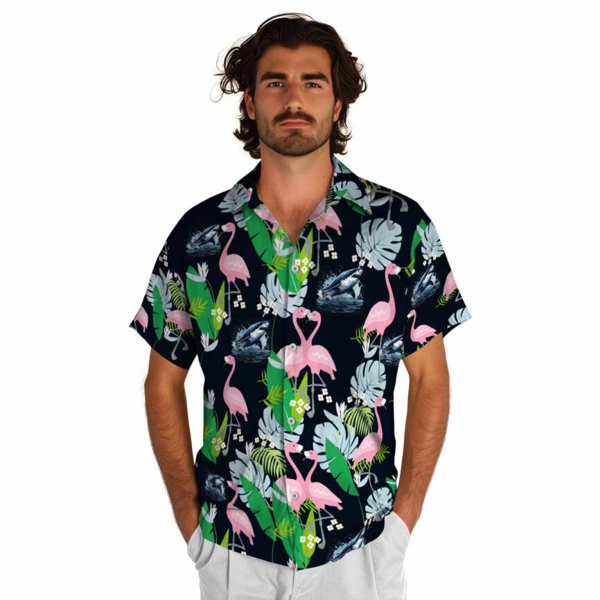 Shark Flamingo Leaf Hawaiian Shirt New Arrival