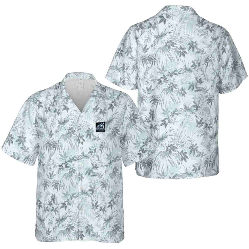 Shark Foliage Print Hawaiian Shirt Premium grade