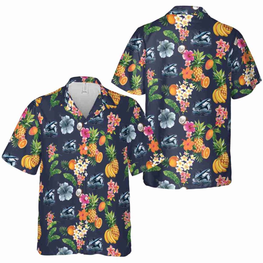 Shark Fruit Pattern Hawaiian Shirt Premium grade