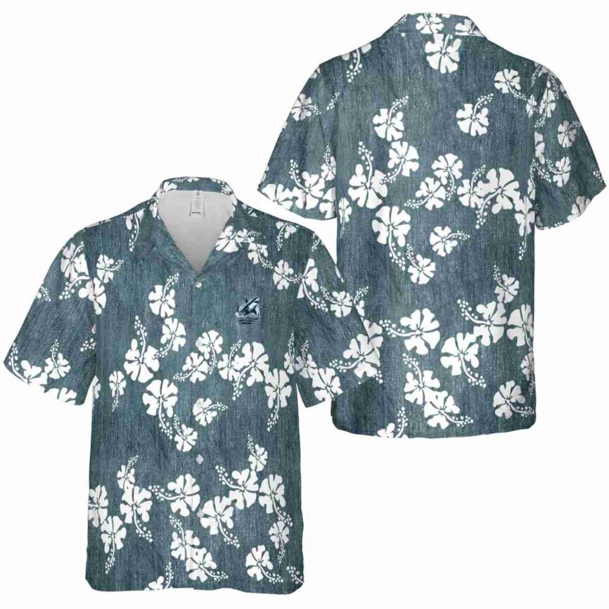 Shark Hibiscus Blossom Hawaiian Shirt Premium grade