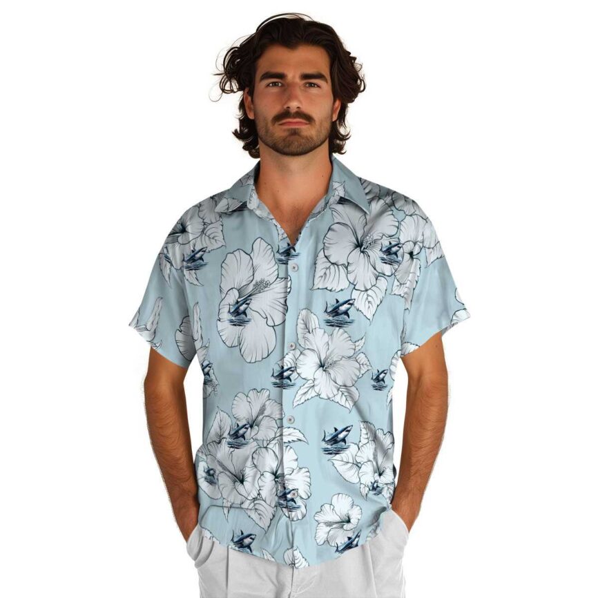 Shark Hibiscus Flower Hawaiian Shirt New Arrival