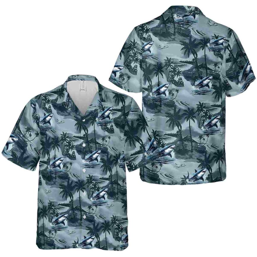 Shark Island Beach Hawaiian Shirt Premium grade