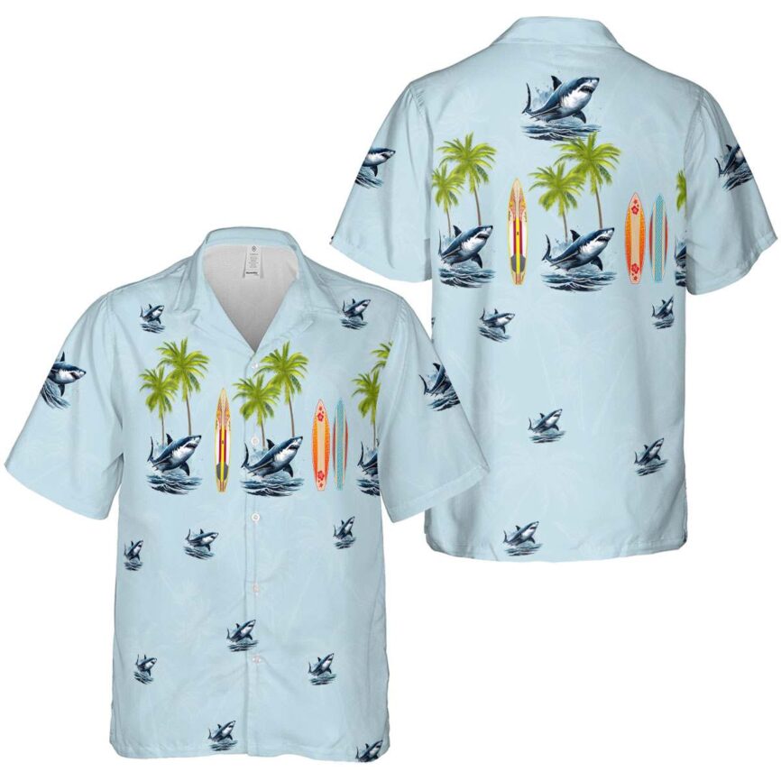 Shark Island Theme Hawaiian Shirt Premium grade