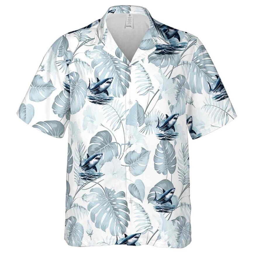 Shark Leaf Pattern Hawaiian Shirt Fashion forward