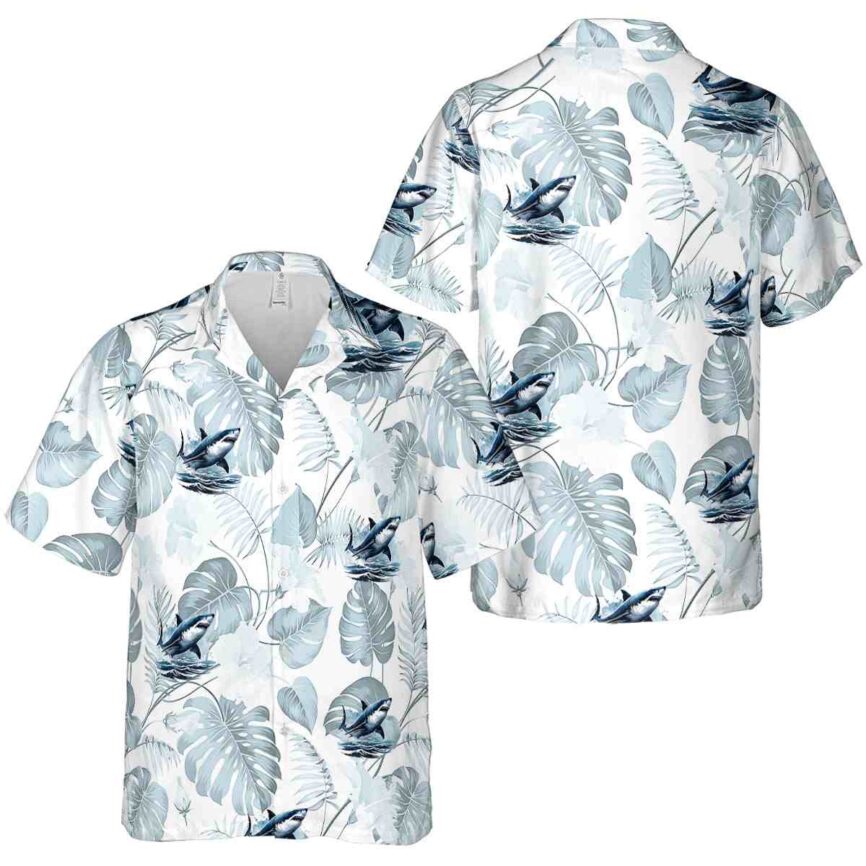Shark Leaf Pattern Hawaiian Shirt Premium grade