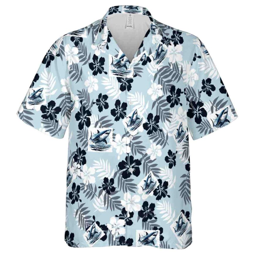 Shark Leafy Hibiscus Hawaiian Shirt Fashion forward