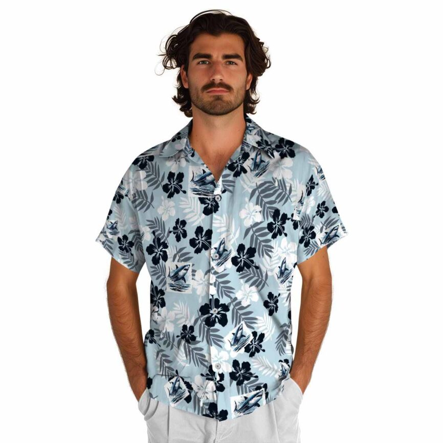 Shark Leafy Hibiscus Hawaiian Shirt New Arrival