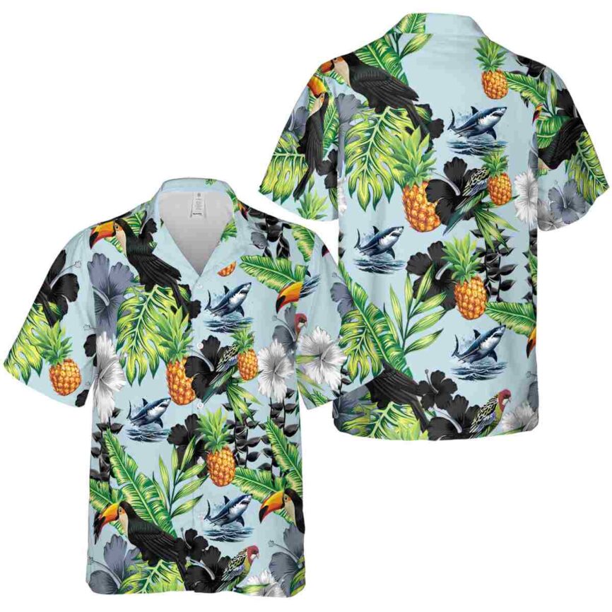 Shark Leafy Toucan Hawaiian Shirt Premium grade