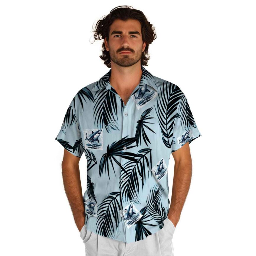 Shark Monochrome Palm Hawaiian Shirt New Arrival