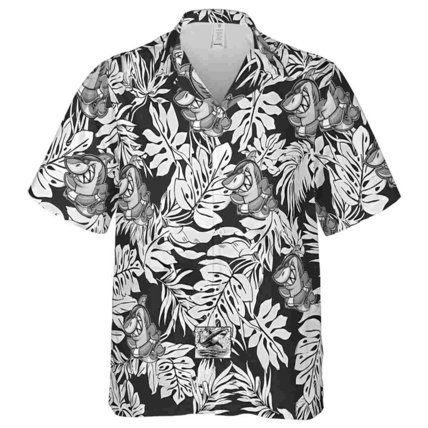 Shark Monstera Foliage Hawaiian Shirt Fashion forward