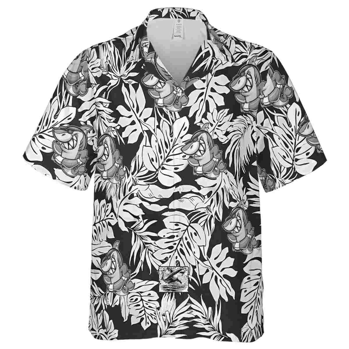 Shark Monstera Foliage Hawaiian Shirt Fashion forward Shark Monstera Foliage Hawaiian Shirt Fashion forward