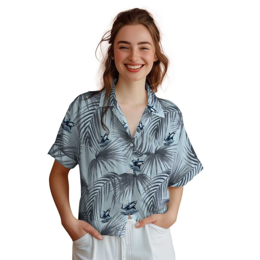 Shark Palm Frond Hawaiian Shirt Top rated