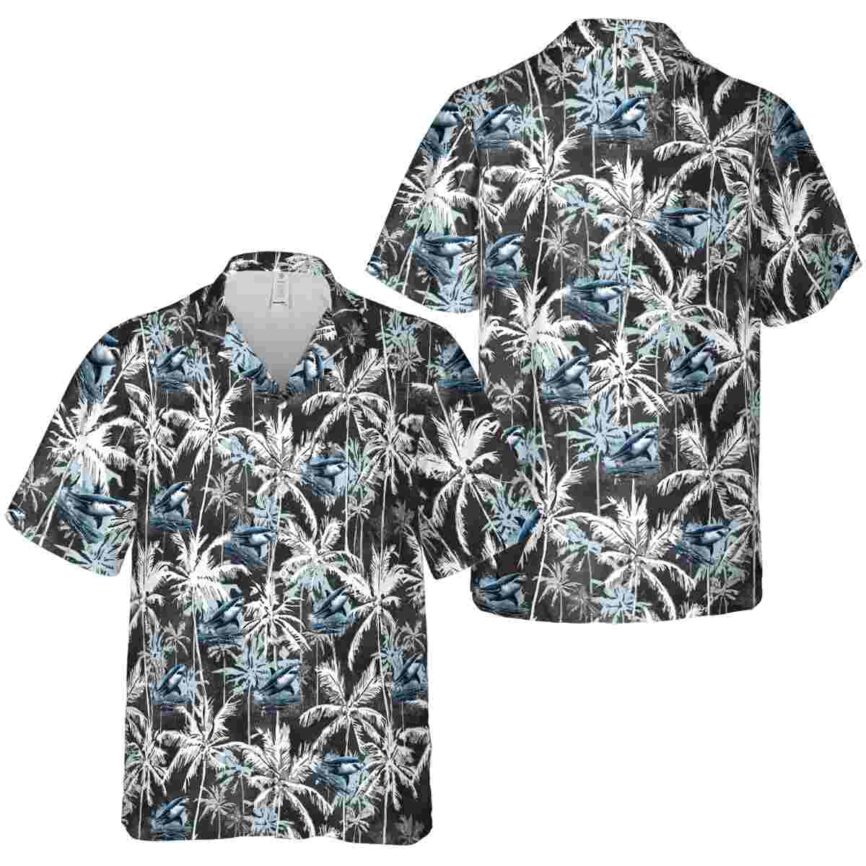 Shark Palm Themed Hawaiian Shirt Premium grade