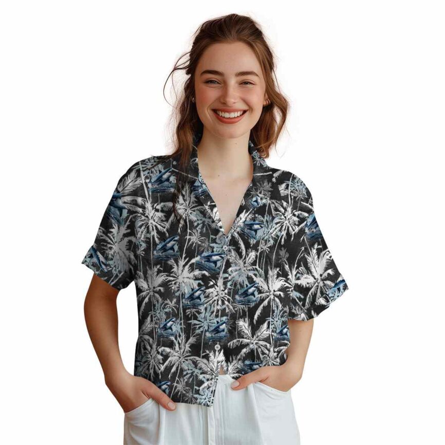 Shark Palm Themed Hawaiian Shirt Top rated