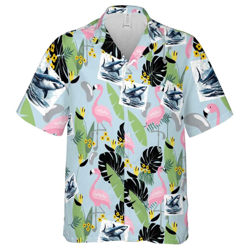 Shark Pink Flamingo Hawaiian Shirt Fashion forward
