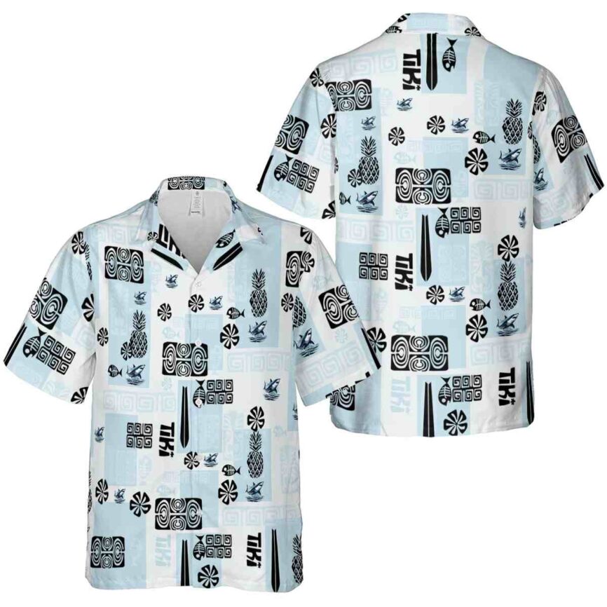 Shark Tiki Motifs Hawaiian Shirt Premium grade