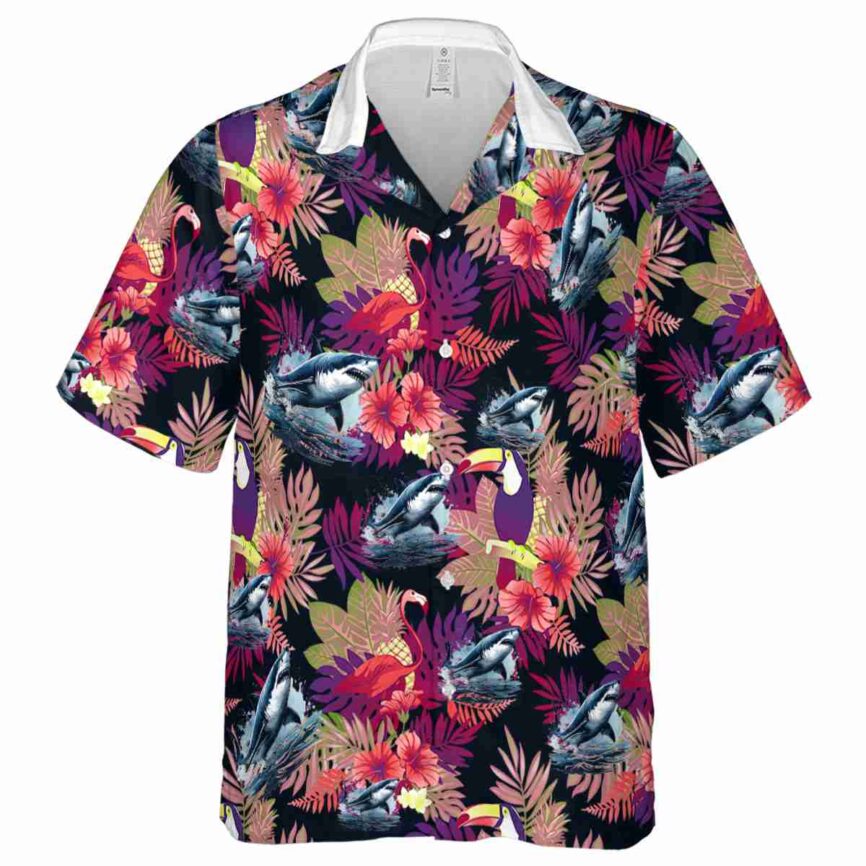 Shark Tropical Bird Hawaiian Shirt Fashion forward