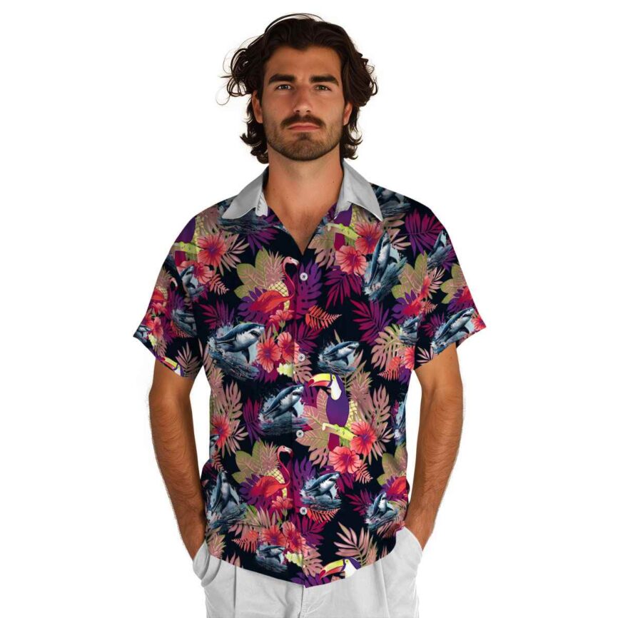 Shark Tropical Bird Hawaiian Shirt New Arrival