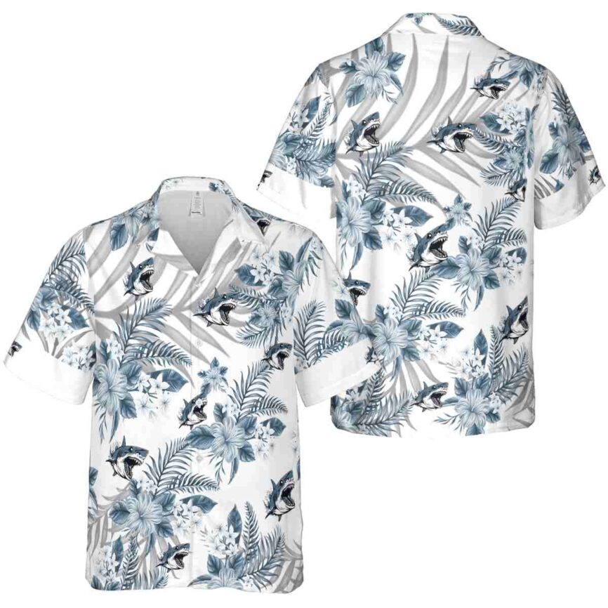 Shark Tropical Blossom Hawaiian Shirt Premium grade