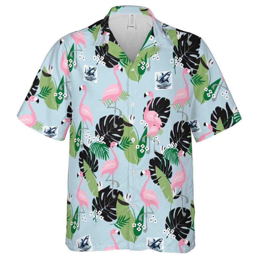 Shark Tropical Flamingo Hawaiian Shirt Fashion forward